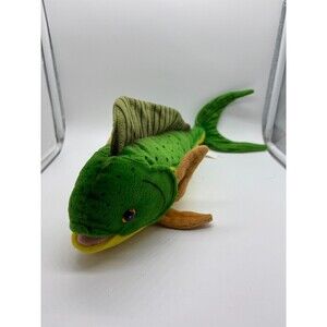 Mahi-Mahi Fish Plush Stuffed Animal Toy Dorado Fish Green Yellow 17"